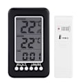 Miniatyrbild 1 av 5: Trådlös Inomhus Utomhus Termometer, Hemtermometer, LCD Digital Inomhus Utomhus Termometer Klocka Temperaturmätare Trådlös Sändare med