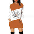 Miniatyrbillede 1 af 2: Halloween Mode Hættetrøjer Minikjole Til Kvinder Halloween Hocus Pocus Kostume Efterår Langærmet Hættekjole style 14 XL