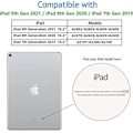 Miniatyrbillede 2 af 5: UBIUO Etui Kompatibelt med iPad 10.2 Tommer 2021/2020 iPad 9./8. Generation & 2019 iPad 7. Generation med Blyantholder, Beskyttende Etui med Blød T