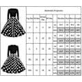 Pikkukuva 4 / 4: Naisten Retro 50-luvun ja 60-luvun pitkähihainen cocktail-juhlamekko pyöreällä kauluksella ja polka dot -kuviolla, Rockabilly-tyyli