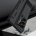 Miniatyrbilde 5 av 5: Galaxy Z Fold 5 Deksel med S Pen, Metallstativ Deksel med [Hengselbeskyttelse & Skjermbeskytter], PU Lær Beskyttelsesdeksel for Samsung Z Fold 5