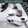 Miniatyrbilde 3 av 5: 2 stk USB Oppladbar LED Sykkel Baklys Sterk 4 Moduser Bak Sykkellys Vanntett Sykkel Baklys
