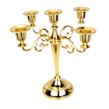 Miniatyrbilde 3 av 5: Lysestake for Søylelys Kandelaber Lysestake 5 Lys Sink Legering 5 Armer Lysestake for Borddekorasjon Eventmiddag