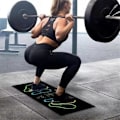 Miniatyrbillede 3 af 5: Squat Guide Måtte Squat Trin Positioner Knæ Måtte med Fod Position Måtte, Trænings Squats Ben Muskel Mål
