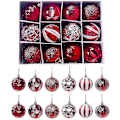 Miniatyrbild 1 av 4: Julgranskulor 12 bitar 6 cm plastkulor Set med hängare Julgransprydnader för juldekoration