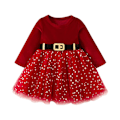 Pikkukuva 1 / 4: Flutter Lace pitkähihainen hame, vastasyntyneen baby joulumekko 90