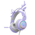Miniatyrbillede 1 af 5: Nye SY-G25 Gevir Pink Søde Kablede Gaming Hovedtelefoner HD Mikrofon 3D Rumlyd RGB Belysning Laptop Headset