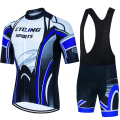 Miniatyrbilde 1 av 5: CYKLOPEDIA Sportssett Sykkelklær for menn 2023 Sykkelsmekke Bluse Sykkelklær Mann Sommerbukser Gel Shorts Mtb Tricuta Teams Silver Asian size - 4XL
