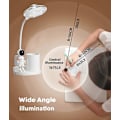 Miniatyrbillede 3 af 5: Bordlampe til teenagere Astronaut Bordlampe med projektionslys og penholder, LED-bordlampe til børn til læsning i soveværelset, Trinløs dæmpning Bordlampe Øjen-C