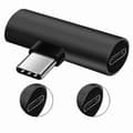 Miniatyrbilde 1 av 4: USB 3.1 Y-adapter Type C Hann til 2x Type C Hunn Lydlading Samtidig