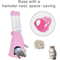 Miniatyrbild 4 av 5: Hamster Vattenflaska med Skål Vattenflaska Bra för Små Djur Gnagare 125ml blå
