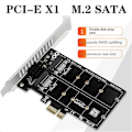 Miniatyrbillede 2 af 5: PH58 2 x M2 SATA til PCIE Adapterkort Dobbelt Disk Displaykort RAID Splitter Udvidelseskort PCIe X1 til NGFF M2 SATA SSD