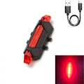 Miniatyrbillede 5 af 5: Cykelhjelm Signal Lampe Vandtæt Baglygte LED USB Genopladelig Cykling Bærbar De