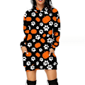 Miniatyrbillede 1 af 2: Halloween Mode Hættetrøjer Minikjole Til Kvinder Halloween Hocus Pocus Kostume Efterår Langærmet Hættekjole style 10 XL