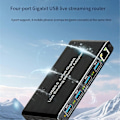 Miniatyrbilde 2 av 5: USB3.0 Gigabit Nettverksadapter Driverfri 4-Port Gigabit RJ45