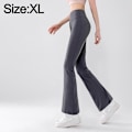 Miniatyrbillede 2 af 5: Flare yogabukser til kvinder - bløde bootcut leggings til komfortabel træning, XLgrey