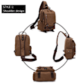 Miniatyrbild 5 av 5: ny liten canvas ryggsäck män Reseryggsäck Multifunktionell axelväska för kvinnor Laptop ryggsäck Skolväskor Dam Daypack black 2