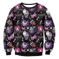 Miniatyrbillede 1 af 3: Dame Halloween Sweatshirts Uhyggelig sæson Langærmede skjorter Rundhalsoverdele Casual Pullover style 7 XL