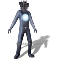 Miniatyrbilde 1 av 4: Barn Gutter Skibidi Toalett Cosplay Bodysuit TV Mann Kamera Mann Spill Skibidi Dop Ja Ja Toalett Halloween Kostyme Fest Jumpsuits A 110 ( M )