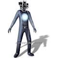 Pikkukuva 1 / 4: Lapset Pojat Skibidi WC Cosplay Bodysuit Tv Mies Kamera Mies Peli Skibidi Dop Kyllä Kyllä WC Halloween Puku Juhlahaalarit A 140 ( XXL )