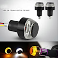 Miniatyrbillede 1 af 2: 2 stk. 12V Blinklys Motorcykel LED Styr Ende Blinklys til 22mm Styr Signal Lys Blinkende til Styr QYRoadWolf
