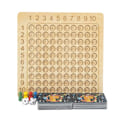 Miniatyrbilde 1 av 5: Lære Matematikk Multiplikasjon 9 x 9 Teller Læringsbrett for Barn i Barneskolealder 3 4 5