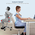 Miniatyrbilde 3 av 5: Setepute for kontorstol - 100% Memory Foam pute - Fast halebeinspute - Lindring av halebein, isjias, korsryggsmerter - Premium hjemmekontormøbler