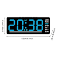 Miniatyrbild 2 av 5: Digital Klocka LED Klocka Lättläst Heminredning med Temperatur Bordsklocka Väggklocka för Bord Sovrum Kontor Bakgrund