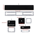 Miniatyrbillede 3 af 5: En sort tast med hvidt klips US UK tastatur til udskiftning af taster til MacBook Pro Retina A1707 A1706 A1708