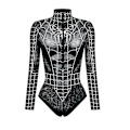 Pikkukuva 3 / 3: Naiset Spiderman Skeleton Bone Frame trikoo Bodysuit Halloween Party Fancy Mekko Cosplay-asu style2 XL