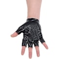 Miniatyrbillede 3 af 5: Mænd Pu læderhandsker Steampunk Gothic Half Finger Krog-loop vanter