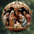 Miniatyrbild 4 av 5: 3 st Julkrubba Ornament Jul, Julkrubba Hänge för Julgran Jesu Födelse Kristen Dekor Religiös Gåva för Kristen