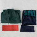 Miniatyrbilde 2 av 5: Japansk Anime Roronoa Zoro Cosplay-kostyme Halloween-kåpe Fullt sett Tørkle Parykk Frakk Bukser Ermer Belte Grønn Kimono L