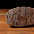 Miniatyrbild 5 av 5: Prisvärd lädertofflor för män Hemmaskor Vinter Vattentäta tofflor Unisex inomhusskor Rum Gästtofflor Man Flip Flops Black CN 37 38
