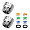 Miniatyrbilde 1 av 5: Flow Restrictor Dusj Vannsparer for Dusj, 2 Stykker Vannstrømbegrenser Sett D, Opptil 70% Vannbesparelse