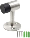 3 tommer / 75 mm Kraftig Dørstopper, Gulvstopper Rustfritt Stål Børstet Nikkel
