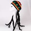 Miniatyrbillede 5 af 5: Halloween Jul Julegaver Dekoration Cos Paryk Fletning Stråhat Beret Dreadlocks