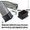 Miniatyrbillede 4 af 5: 12 stk. 15 x 30 mm Sorte Rektangulære Gummi Filt Bord- eller Stolben Beskyttelseshætter
