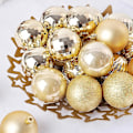 Miniatyrbilde 4 av 4: 36 stk/sett 3cm Juleball Juletrepynt Hjem Juleoppheng Nyttårsfest Dekorasjonsgave 2023 09 3cm 36pcs