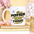 Miniatyrbillede 2 af 2: Potter Krus Bedst i Galaksen The Force is with Me Sjov Gave til Kolleger Keramisk 330 ml Krus