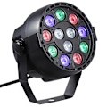 Miniatyrbillede 1 af 3: AC90-240V 12 LED Par Lamper 8 Kanal RGBW Farveblanding Scenebelysning med DMX Strobe & Lyd Aktivering