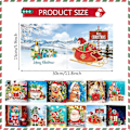 Miniatyrbild 2 av 5: 12-pack Julkort, 5D Diamantmålning Julhälsningskort