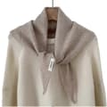 ull trekantig halsduk stickad varm sjal dam Beige