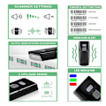 Miniatyrbild 5 av 5: Trådlös 1D Streckkodsläsare Bluetooth Mini Scanner Stöd Windows Android POS