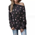 Miniatyrbillede 1 af 2: Kvinder Slouchy Shirts Halloween Græskar Langærmede Sweatshirts Pullover COLOR 2 4XL