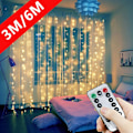 Miniatyrbild 2 av 5: Jul USB LED-gardinljusslinga Festong LED-ljus Jul ljusslinga Dekorationer 2024 Semester Bröllopsdekoration Ljus Varmvit - Perfekt Varmvit Warm White 3x2M