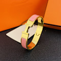 Miniatyrbillede 1 af 4: H-Armbånd, 18KH Alfabetlås til Mænd og Kvinder, Armbånd til Par i Rustfrit Stål, Guld og Rose Gold and Pink