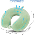 Miniatyrbilde 5 av 6: Reisepute Nakkepute Memory Foam Reiseputer Hodestøttepute for Fly T tog Bil Kontor Reise Essensielle Flypute for en Lang Tid Grå Gr Green One Size