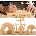 Miniatyrbild 3 av 5: Träscen för påsk - Liten påskkrubba Jesuskrubba Dekorationer