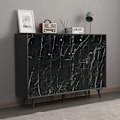 Pikkukuva 3 / 5: Yancorp musta tapetti Musta marmoritapetti työtasolle Kuori ja kiinnitä -kalvo Vinyyli itseliimautuvat työtasot (musta, 11,8\" x 196,8\" )